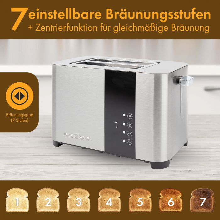 Proficook ProfiCook Toaster PC-TA 1250 Edelstahl